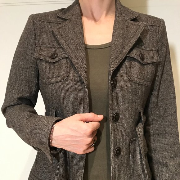 brown blazer (short trench coat) - Picture 5 of 7